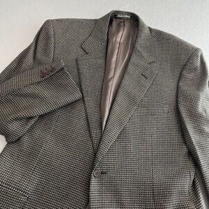 Canali Made In Italy Men's Blazer Brown Patterned Sport‎ Coat Jacket 42R